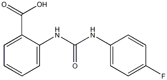 2-({[(4-fluorophenyl)amino]carbonyl}amino)benzoic acid 结构式