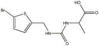 2-({[(5-bromothiophen-2-yl)methyl]carbamoyl}amino)propanoic acid 结构式