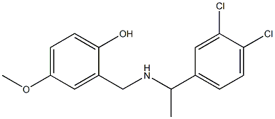 2-({[1-(3,4-dichlorophenyl)ethyl]amino}methyl)-4-methoxyphenol 结构式