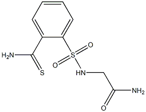 2-({[2-(aminocarbonothioyl)phenyl]sulfonyl}amino)acetamide 结构式