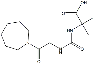 2-({[2-(azepan-1-yl)-2-oxoethyl]carbamoyl}amino)-2-methylpropanoic acid 结构式