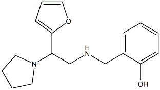 2-({[2-(furan-2-yl)-2-(pyrrolidin-1-yl)ethyl]amino}methyl)phenol 结构式