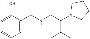 2-({[3-methyl-2-(pyrrolidin-1-yl)butyl]amino}methyl)phenol 结构式
