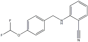 2-({[4-(difluoromethoxy)phenyl]methyl}amino)benzonitrile 结构式