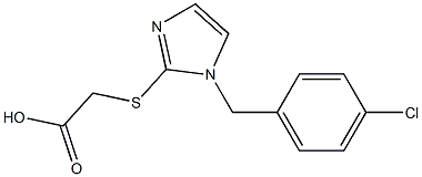 2-({1-[(4-chlorophenyl)methyl]-1H-imidazol-2-yl}sulfanyl)acetic acid 结构式