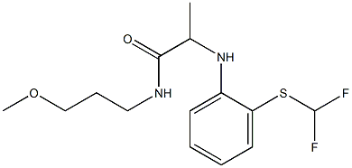 2-({2-[(difluoromethyl)sulfanyl]phenyl}amino)-N-(3-methoxypropyl)propanamide 结构式