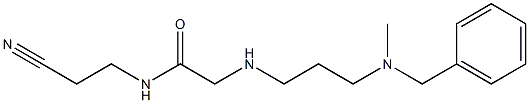 2-({3-[benzyl(methyl)amino]propyl}amino)-N-(2-cyanoethyl)acetamide 结构式
