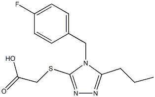 2-({4-[(4-fluorophenyl)methyl]-5-propyl-4H-1,2,4-triazol-3-yl}sulfanyl)acetic acid 结构式