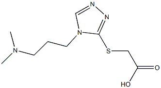 2-({4-[3-(dimethylamino)propyl]-4H-1,2,4-triazol-3-yl}sulfanyl)acetic acid 结构式