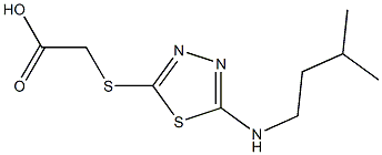 2-({5-[(3-methylbutyl)amino]-1,3,4-thiadiazol-2-yl}sulfanyl)acetic acid 结构式