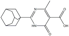 2-(1-adamantyl)-4-methyl-6-oxo-1,6-dihydropyrimidine-5-carboxylic acid 结构式