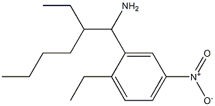 2-(1-amino-2-ethylhexyl)-1-ethyl-4-nitrobenzene 结构式