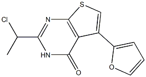 2-(1-chloroethyl)-5-(furan-2-yl)-3H,4H-thieno[2,3-d]pyrimidin-4-one 结构式