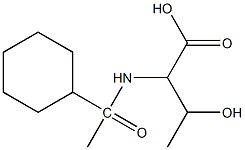 2-(1-cyclohexylacetamido)-3-hydroxybutanoic acid 结构式