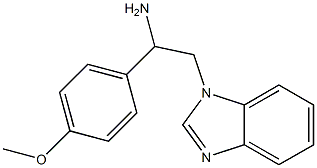 2-(1H-benzimidazol-1-yl)-1-(4-methoxyphenyl)ethanamine 结构式