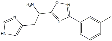 2-(1H-imidazol-4-yl)-1-[3-(3-methylphenyl)-1,2,4-oxadiazol-5-yl]ethan-1-amine 结构式