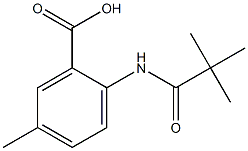 2-(2,2-dimethylpropanamido)-5-methylbenzoic acid 结构式