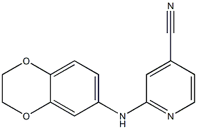 2-(2,3-dihydro-1,4-benzodioxin-6-ylamino)isonicotinonitrile 结构式