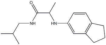 2-(2,3-dihydro-1H-inden-5-ylamino)-N-(2-methylpropyl)propanamide 结构式