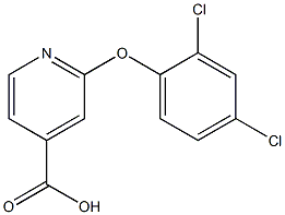2-(2,4-dichlorophenoxy)pyridine-4-carboxylic acid 结构式