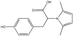 2-(2,5-dimethyl-1H-pyrrol-1-yl)-3-(4-hydroxyphenyl)propanoic acid 结构式
