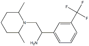 2-(2,6-dimethylpiperidin-1-yl)-1-[3-(trifluoromethyl)phenyl]ethan-1-amine 结构式