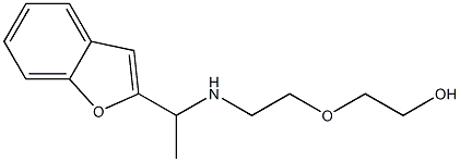 2-(2-{[1-(1-benzofuran-2-yl)ethyl]amino}ethoxy)ethan-1-ol 结构式