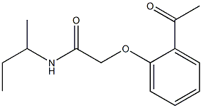 2-(2-acetylphenoxy)-N-(sec-butyl)acetamide 结构式