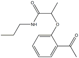 2-(2-acetylphenoxy)-N-propylpropanamide 结构式