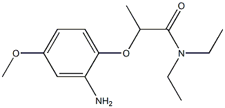 2-(2-amino-4-methoxyphenoxy)-N,N-diethylpropanamide 结构式