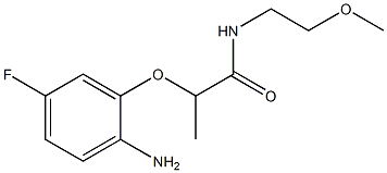 2-(2-amino-5-fluorophenoxy)-N-(2-methoxyethyl)propanamide 结构式