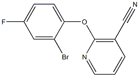 2-(2-bromo-4-fluorophenoxy)nicotinonitrile 结构式