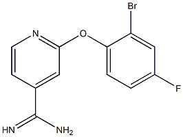 2-(2-bromo-4-fluorophenoxy)pyridine-4-carboximidamide 结构式