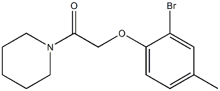 2-(2-bromo-4-methylphenoxy)-1-(piperidin-1-yl)ethan-1-one 结构式