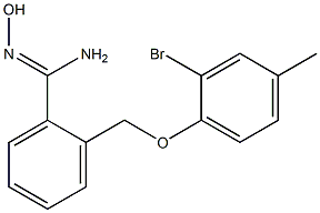 2-(2-bromo-4-methylphenoxymethyl)-N'-hydroxybenzene-1-carboximidamide 结构式