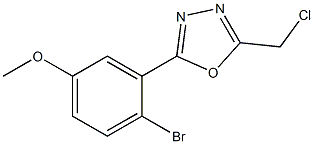 2-(2-bromo-5-methoxyphenyl)-5-(chloromethyl)-1,3,4-oxadiazole 结构式