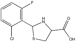 2-(2-chloro-6-fluorophenyl)-1,3-thiazolidine-4-carboxylic acid 结构式