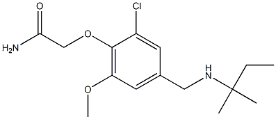 2-(2-chloro-6-methoxy-4-{[(2-methylbutan-2-yl)amino]methyl}phenoxy)acetamide 结构式