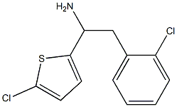 2-(2-chlorophenyl)-1-(5-chlorothiophen-2-yl)ethan-1-amine 结构式