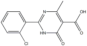 2-(2-chlorophenyl)-4-methyl-6-oxo-1,6-dihydropyrimidine-5-carboxylic acid 结构式