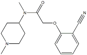 2-(2-cyanophenoxy)-N-methyl-N-(1-methylpiperidin-4-yl)acetamide 结构式