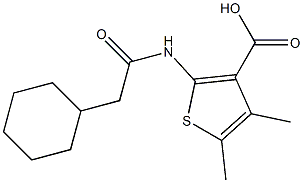 2-(2-cyclohexylacetamido)-4,5-dimethylthiophene-3-carboxylic acid 结构式