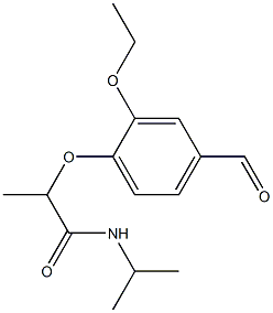 2-(2-ethoxy-4-formylphenoxy)-N-(propan-2-yl)propanamide 结构式