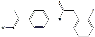 2-(2-fluorophenyl)-N-{4-[(1E)-N-hydroxyethanimidoyl]phenyl}acetamide 结构式