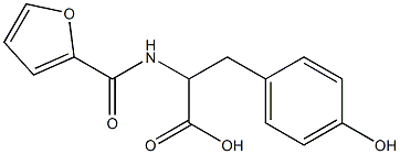 2-(2-furoylamino)-3-(4-hydroxyphenyl)propanoic acid 结构式