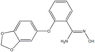 2-(2H-1,3-benzodioxol-5-yloxy)-N'-hydroxybenzene-1-carboximidamide 结构式