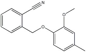 2-(2-methoxy-4-methylphenoxymethyl)benzonitrile 结构式