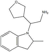 2-(2-methyl-2,3-dihydro-1H-indol-1-yl)-2-(oxolan-3-yl)ethan-1-amine 结构式