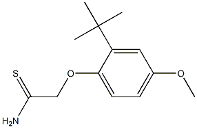 2-(2-tert-butyl-4-methoxyphenoxy)ethanethioamide 结构式
