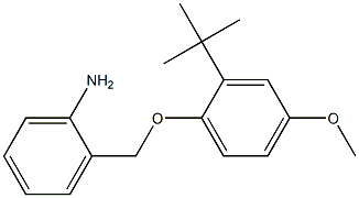 2-(2-tert-butyl-4-methoxyphenoxymethyl)aniline 结构式